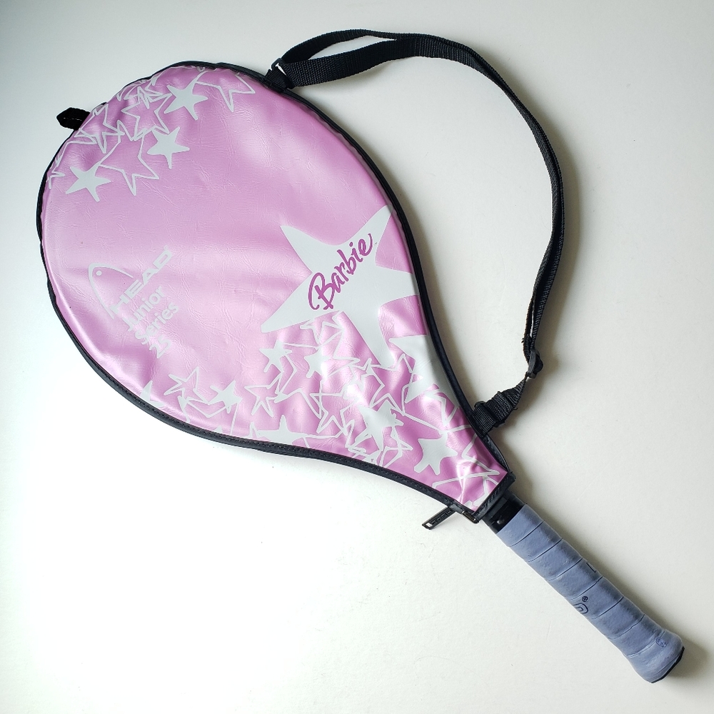 BARBIE HEAD JUNIOR SERIES 25 TENNIS RACQUET NWOT with Original Barbie Bag